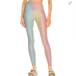Beyond Yoga Caught in the Midi Space Dye Rainbow Leggings